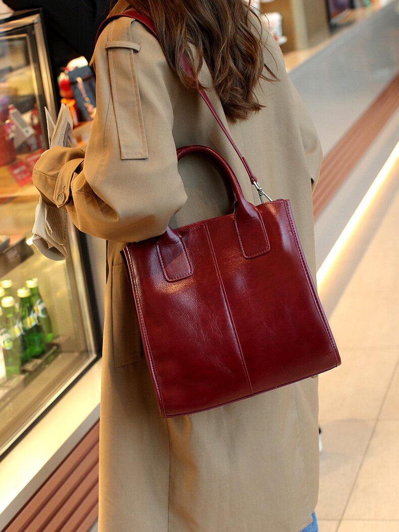 植物タンニン鞣しの牛革|ショルダーバッグ|ハンドバッグ|牛革トートバッグ 