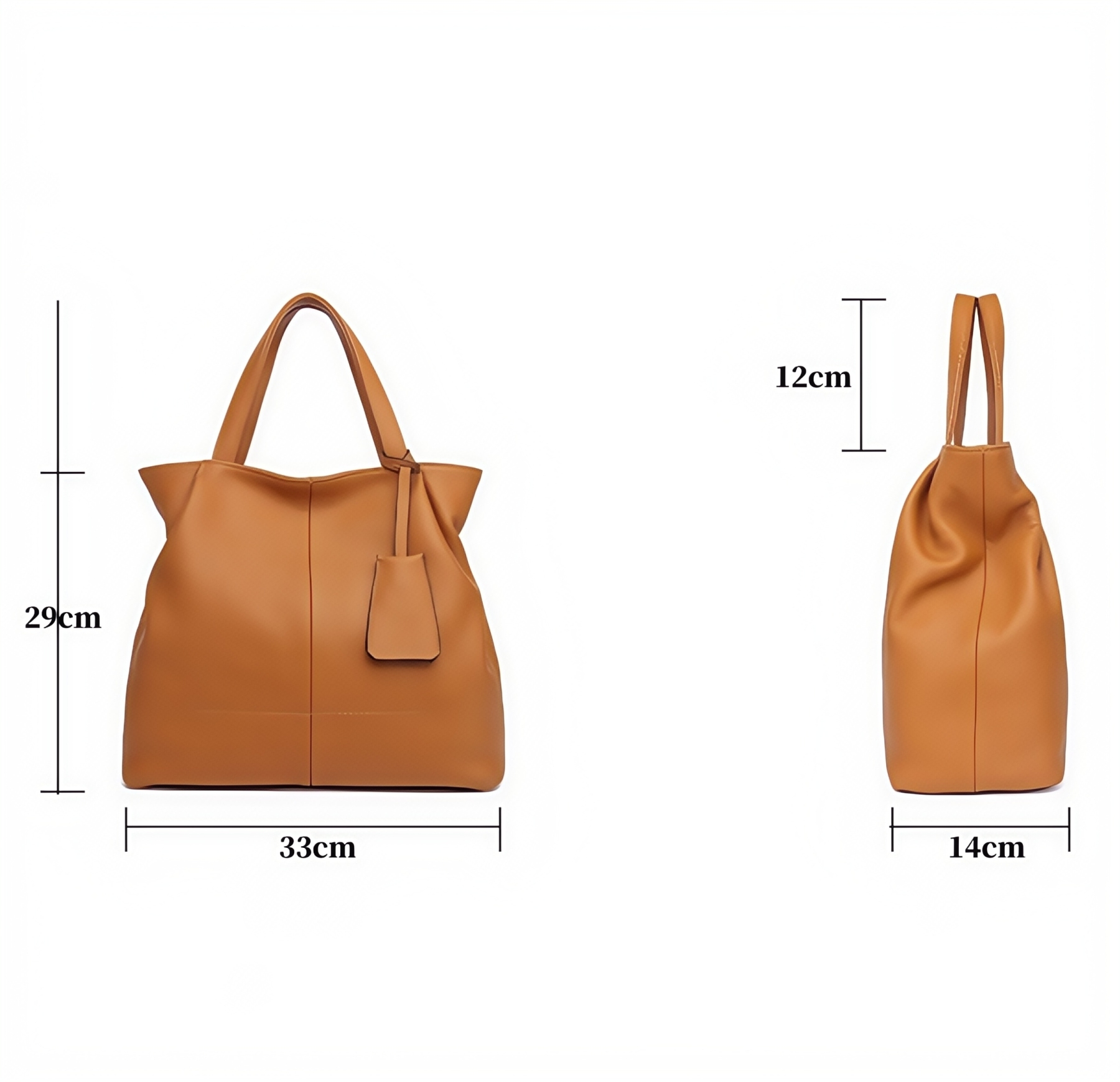 優雅な気質！•カーキ|黒|カラメル|ワインレッド|4色•3WAY•厚手な天然軟めな牛革ハンドバッグ•牛革ショルダーバッグ