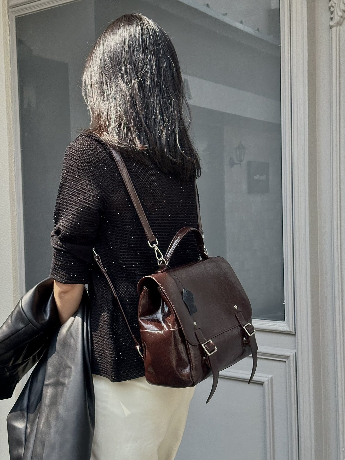 ▪高級感 ！ ▪4色•3つの使用モードを切り替え自在▪天然な牛革リユックバック▪牛革ショルダーバッグ▪ハンドバッグ