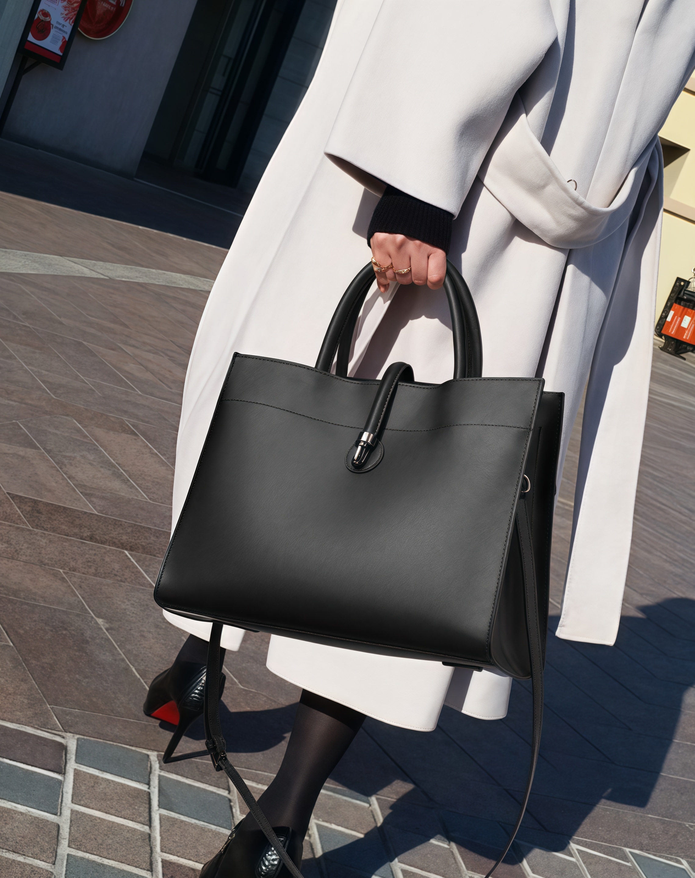 カラメル|カーキ|黒|コーヒー|4色•3WAY•高品質な天然牛革ハンドバッグ•牛革トートバッグ