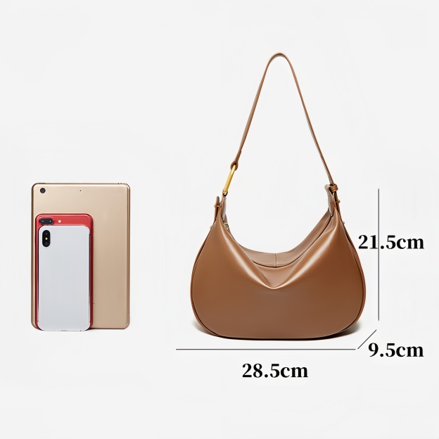 NEW ! •カラメル|黒|ベージュ|3色•天然牛革ショルダーバッグ|2本の肩紐が付属