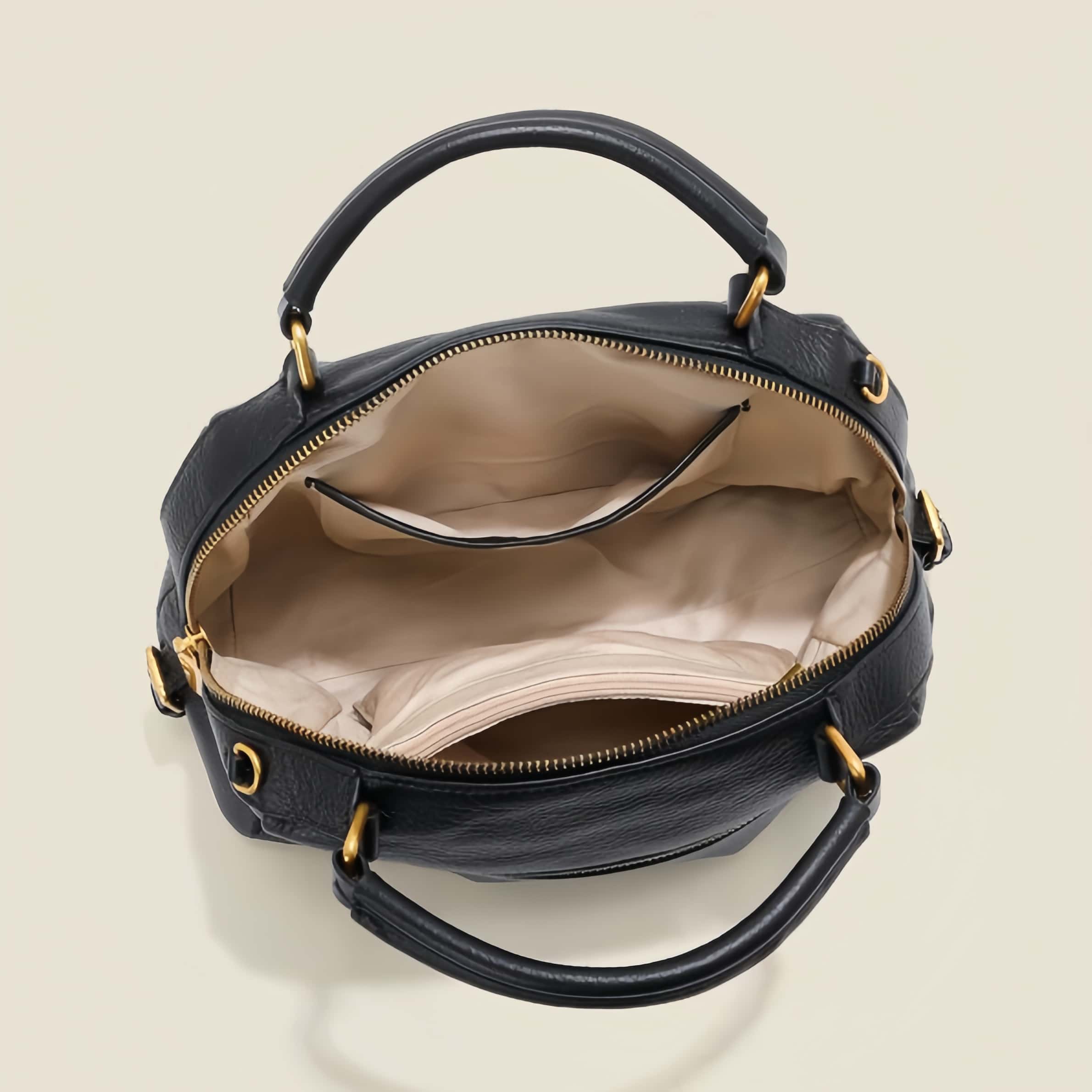 スタイリッシュ！•2色•3WAY•天然厚み柔らかい牛革ハンドバッグ・牛革肩掛けバッグ