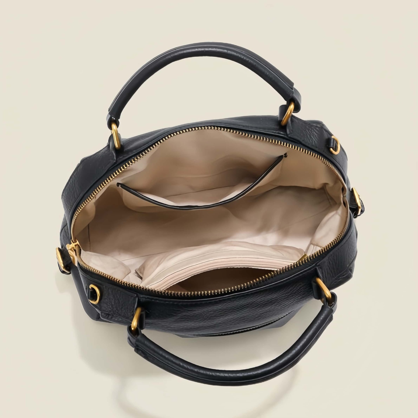 スタイリッシュ！•2色•3WAY•天然厚み柔らかい牛革ハンドバッグ・牛革肩掛けバッグ