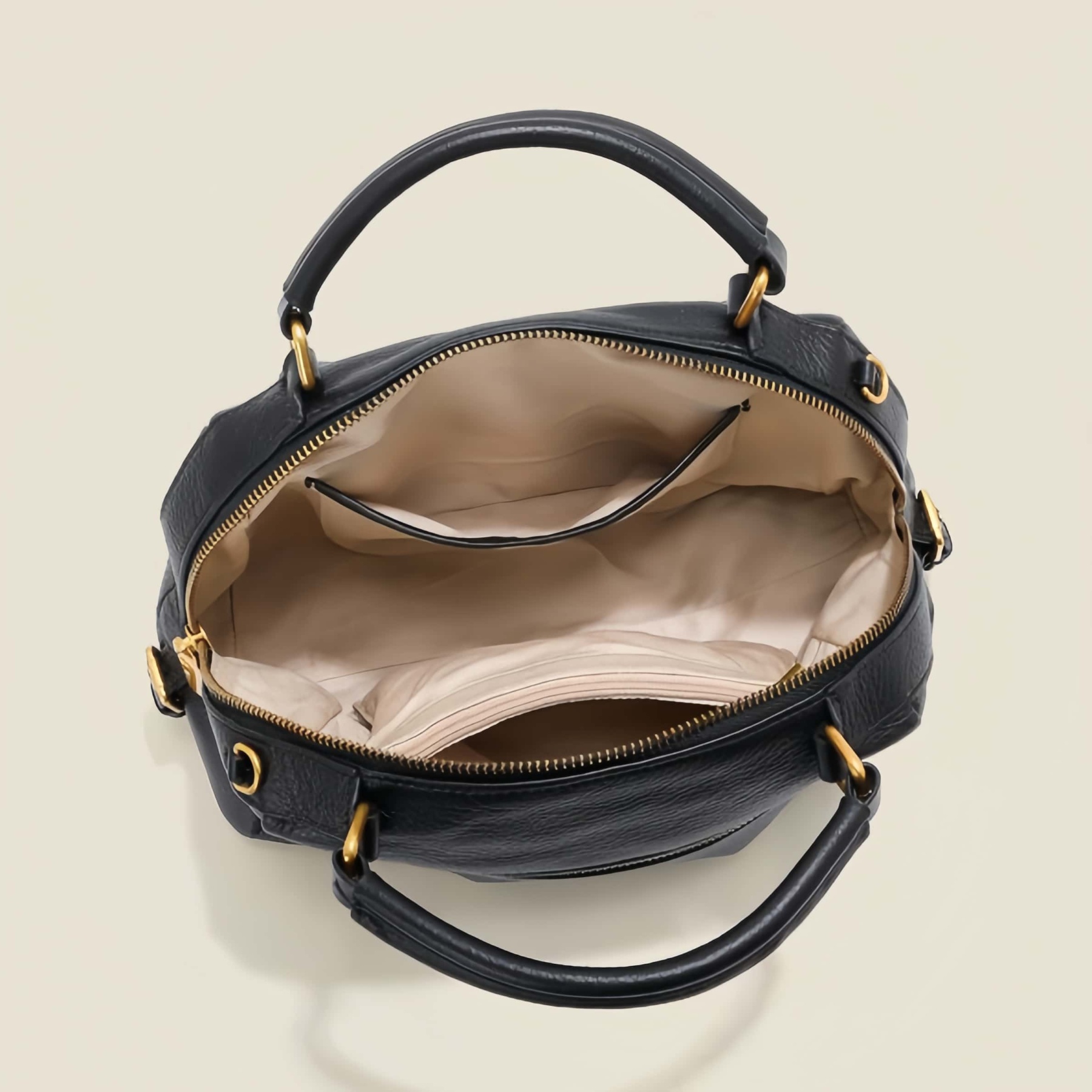 スタイリッシュ！•2色•3WAY•天然厚み柔らかい牛革ハンドバッグ・牛革肩掛けバッグ