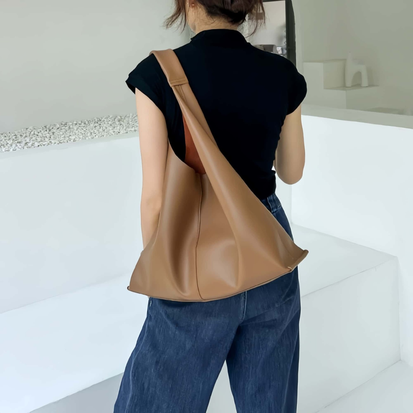 新作 ！•大容量•ソフトな天然牛革トートバッグ • 独立した内袋設計 