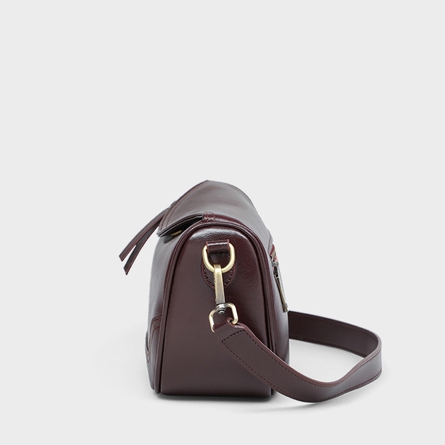 快適なタッチ感 ! |茶|天然牛革ショルダーバッグ|牛革ハンドバッグ•