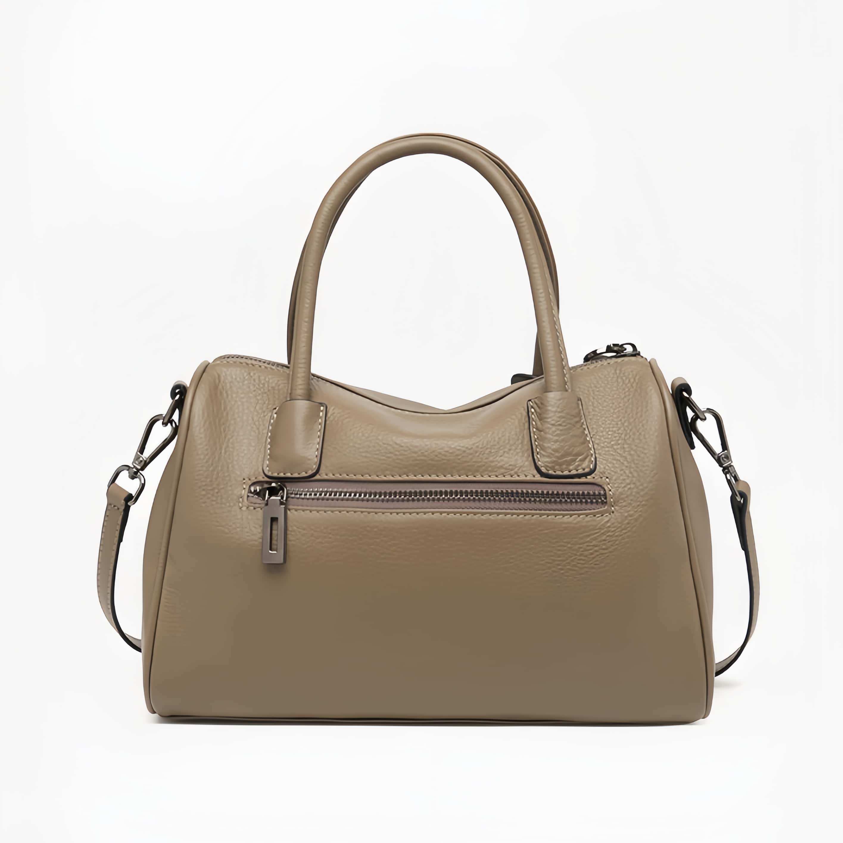 軽量で快適 ！•カーキ|黒|カラメル|3色•3WAY•厚みのある柔らかい天然牛革ハンドバッグ•牛革ショルダーバッグ