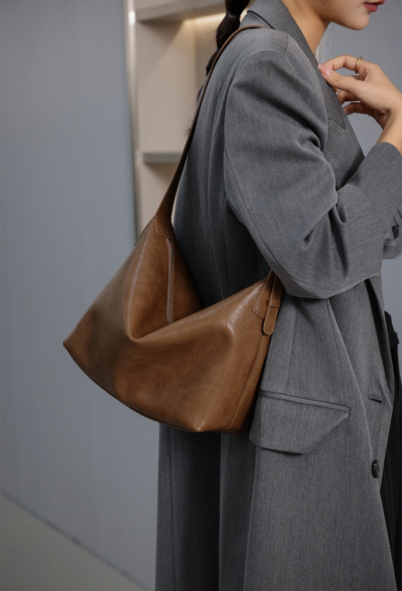 •ファッションリートロ•3色•植物タンニン製の牛革トートバッグ •牛革ハンドバッグ•