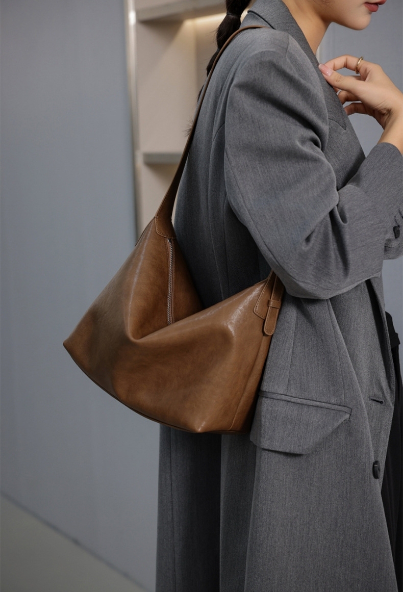 •ファッションリートロ•3色•植物タンニン製の牛革トートバッグ •牛革ハンドバッグ•