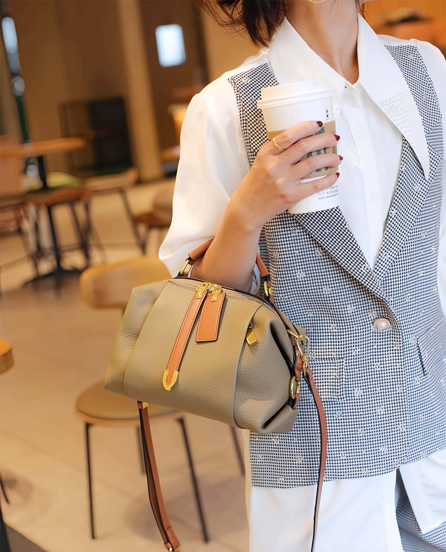 3WAY|牛革ハンドバッグ|ショルダーバッグ|