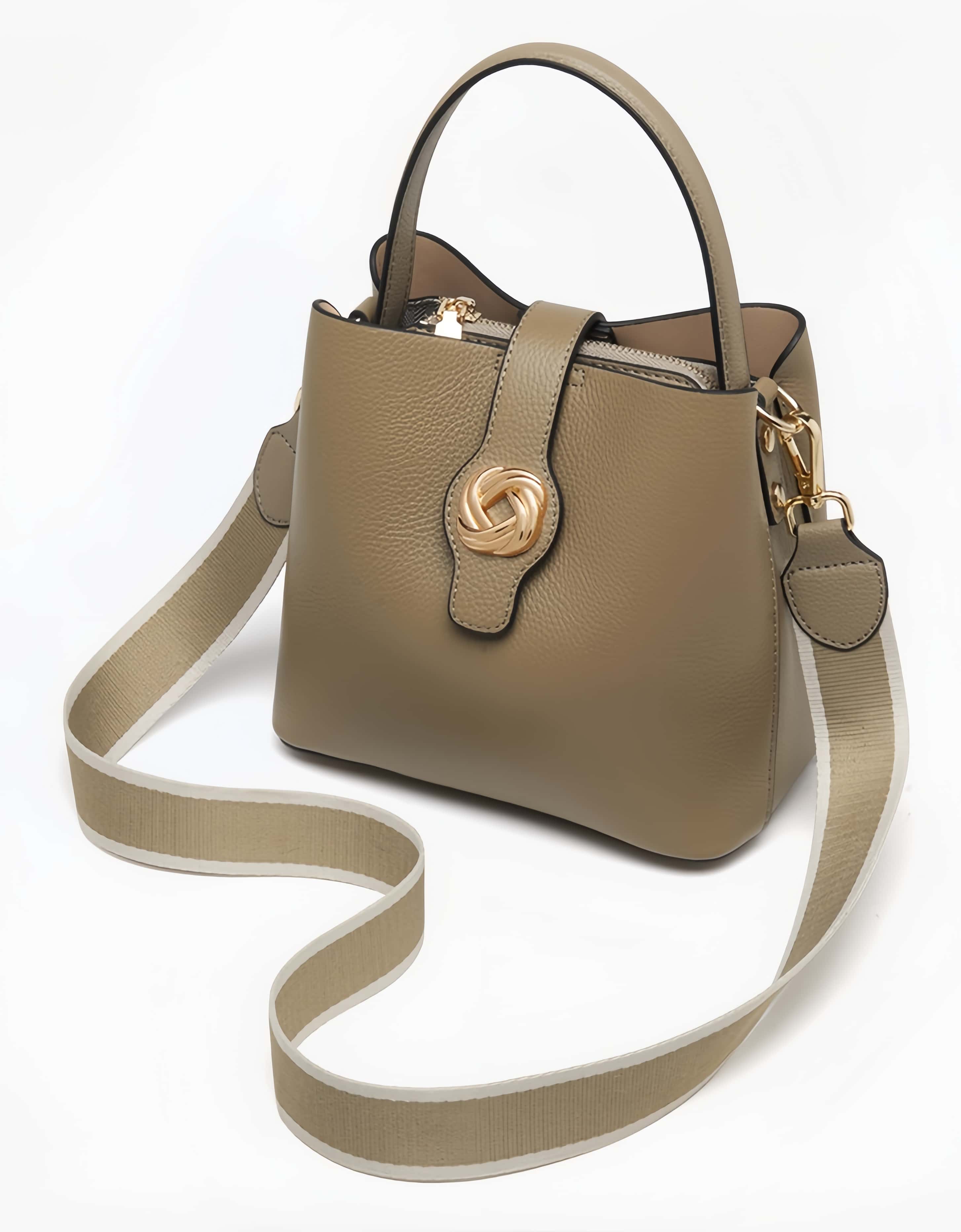 高級感 ！•黒|カーキ|ベージュ|•3色•天然牛革ハンドバッグ•牛革ショルダーバッグ