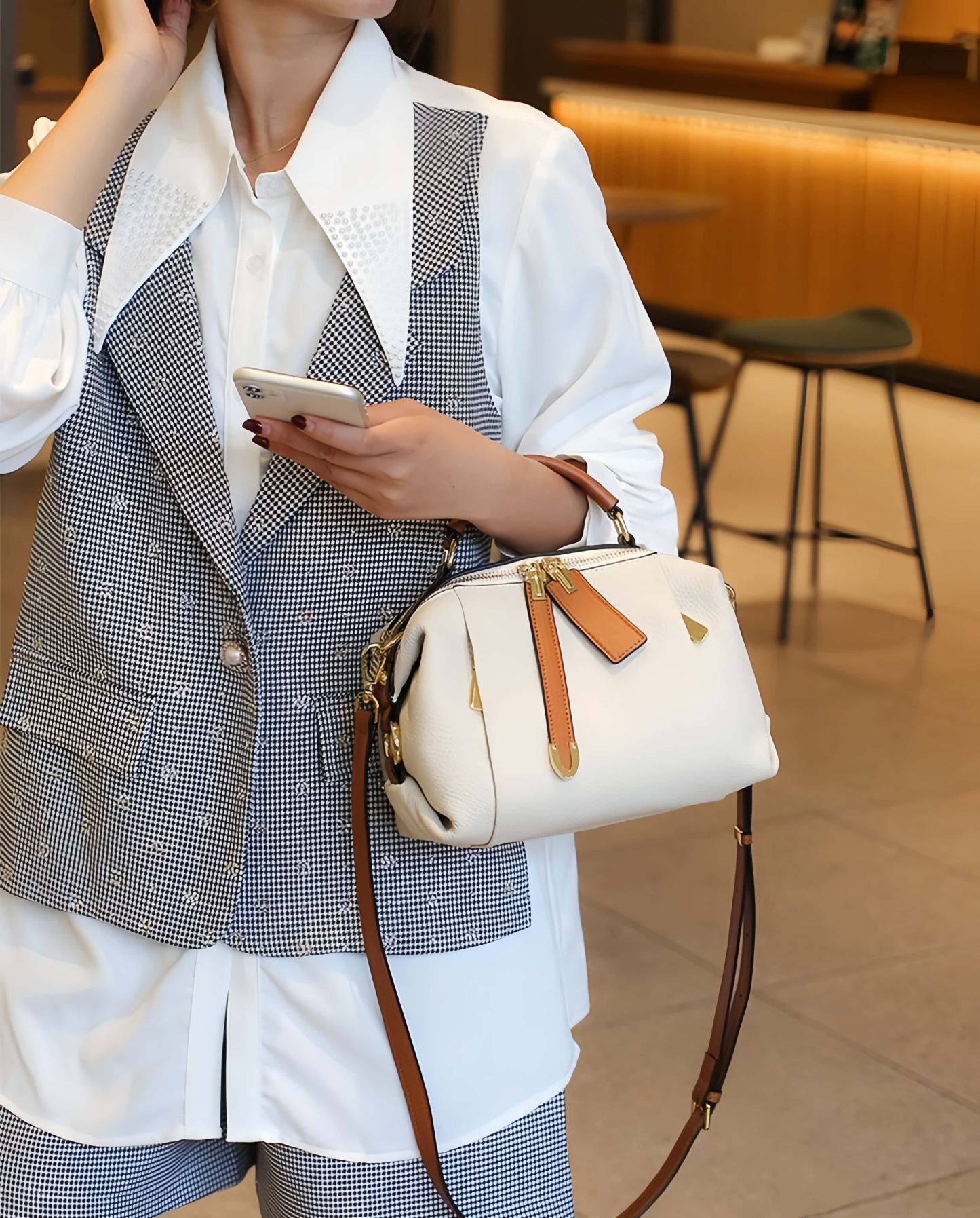 3WAY|牛革ハンドバッグ|ショルダーバッグ|