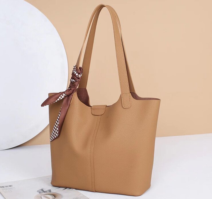 4色通勤バッグ|牛革トートバッグ|牛革ショルダーバッグ|外袋+内袋組み合わ|A4 サイズに対応