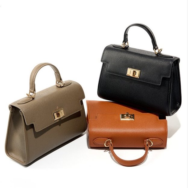 上品な気質 ！|黒|カラメル|カーキ|3色|牛革ハンドバッグ|牛革ショルダーバッグ