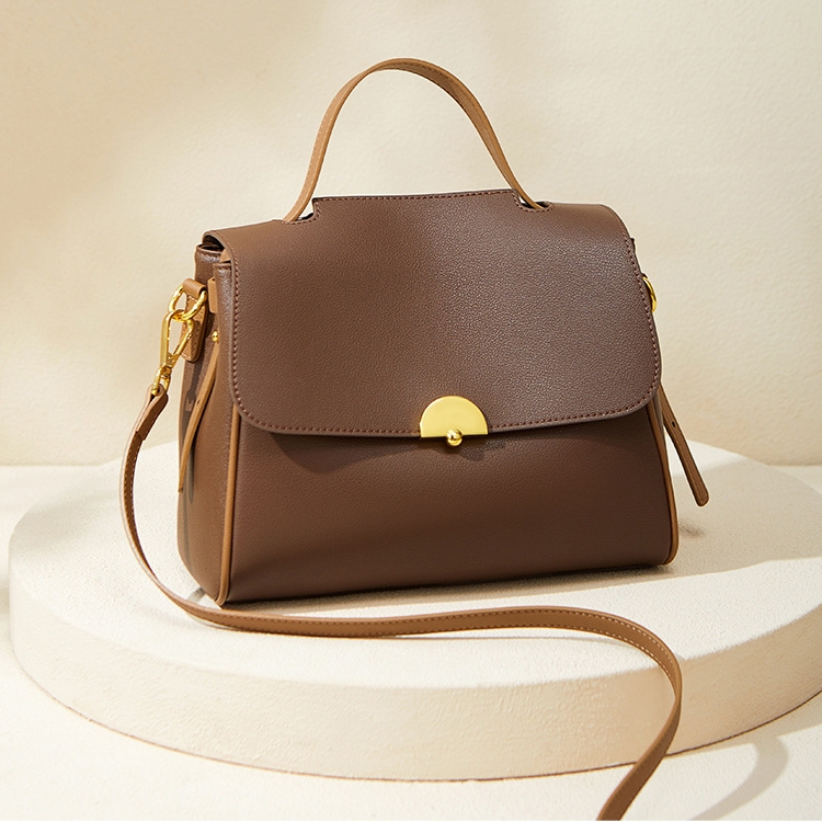 おしゃれで素敵 ！|3WAY|カーキ|乳白|茶|3色|天然牛革ハンドバッグ|牛革斜ショルダーバッグ