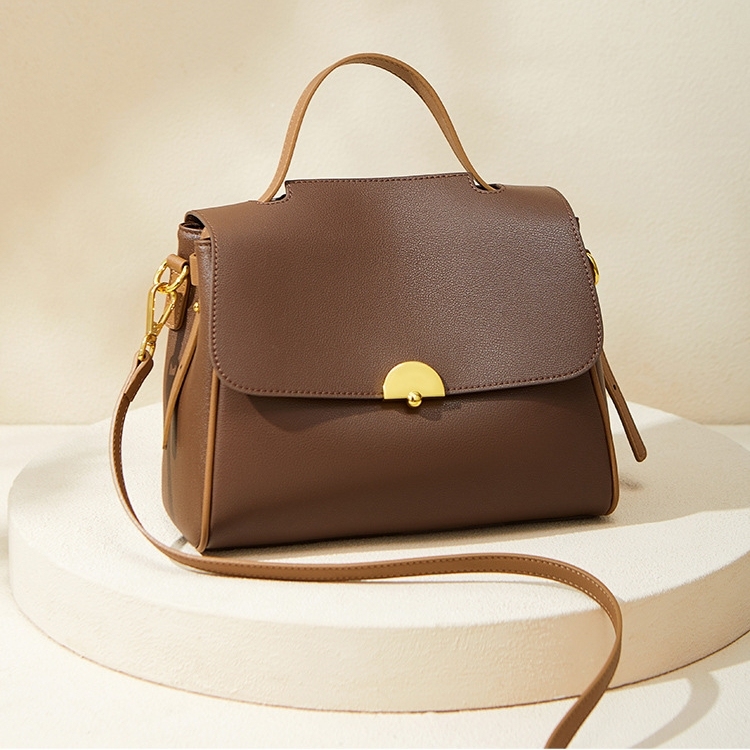 おしゃれで素敵 ！|3WAY|カーキ|乳白|茶|3色|天然牛革ハンドバッグ|牛革斜ショルダーバッグ