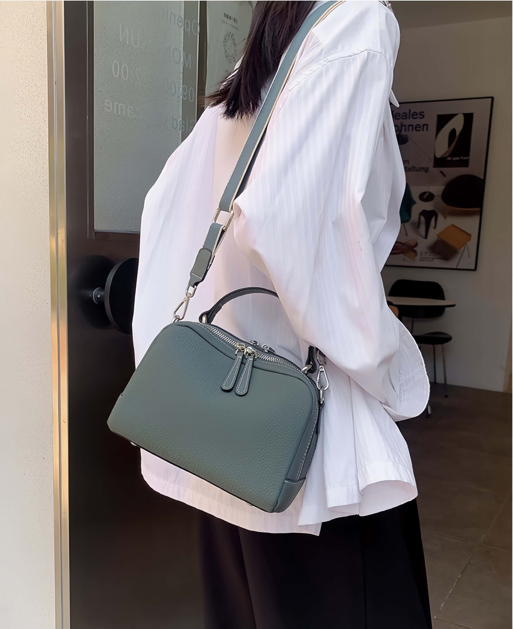 6色レザーバッグ|ボストンバッグ|手提げバッグ|斜め掛けバッグ