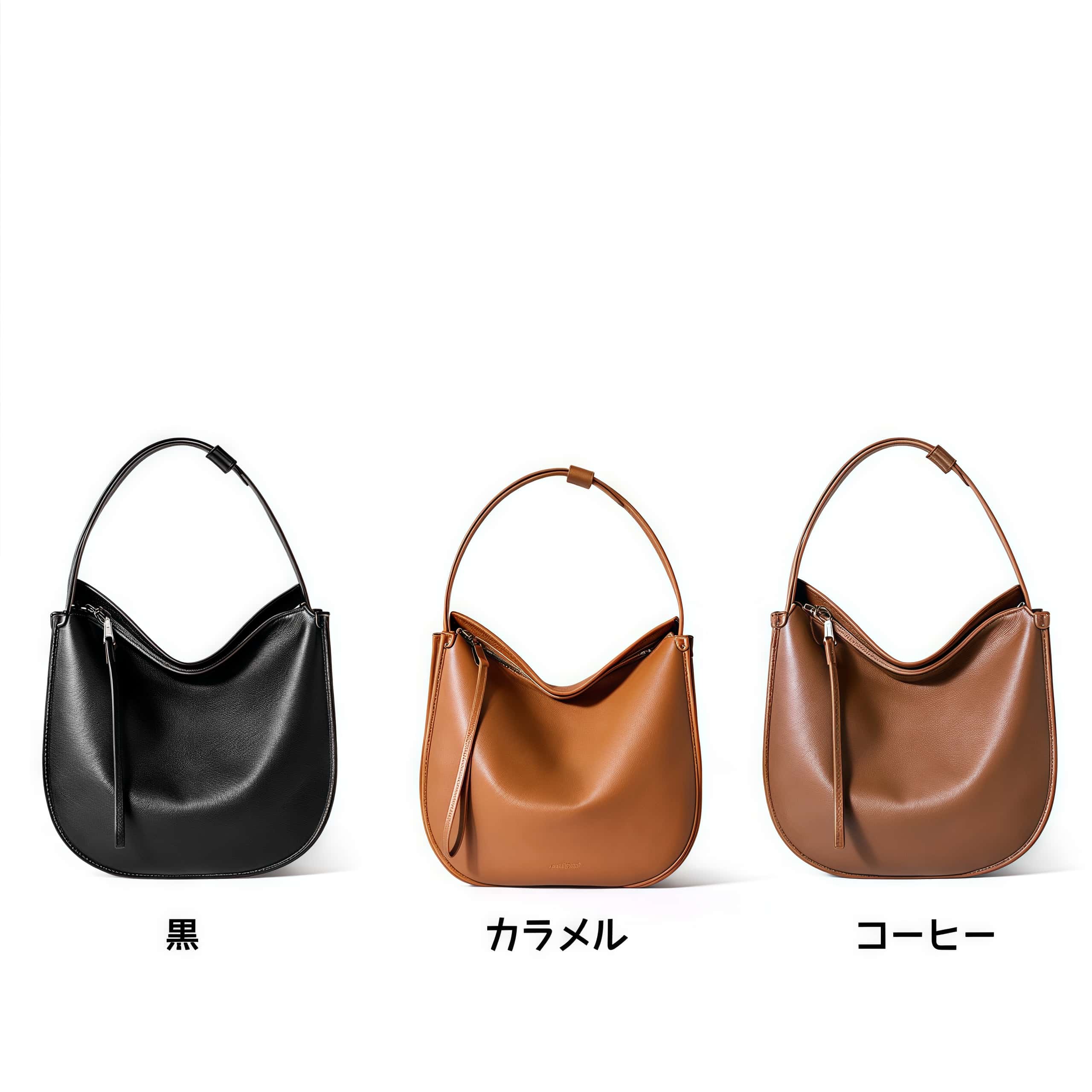 スタイリッシュなレトロ ！•カラメル|コーヒー|黒|3色•天然牛革シングルショルダーバッグ•牛革トートバッグ