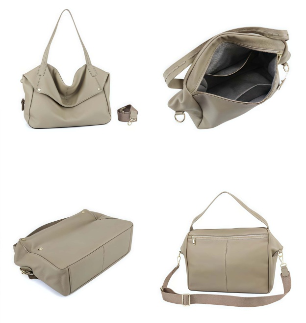 エレガント ！|ベージュ|黒|2色|3WAY•牛革ショルダーバッグ•牛革トートバッグ