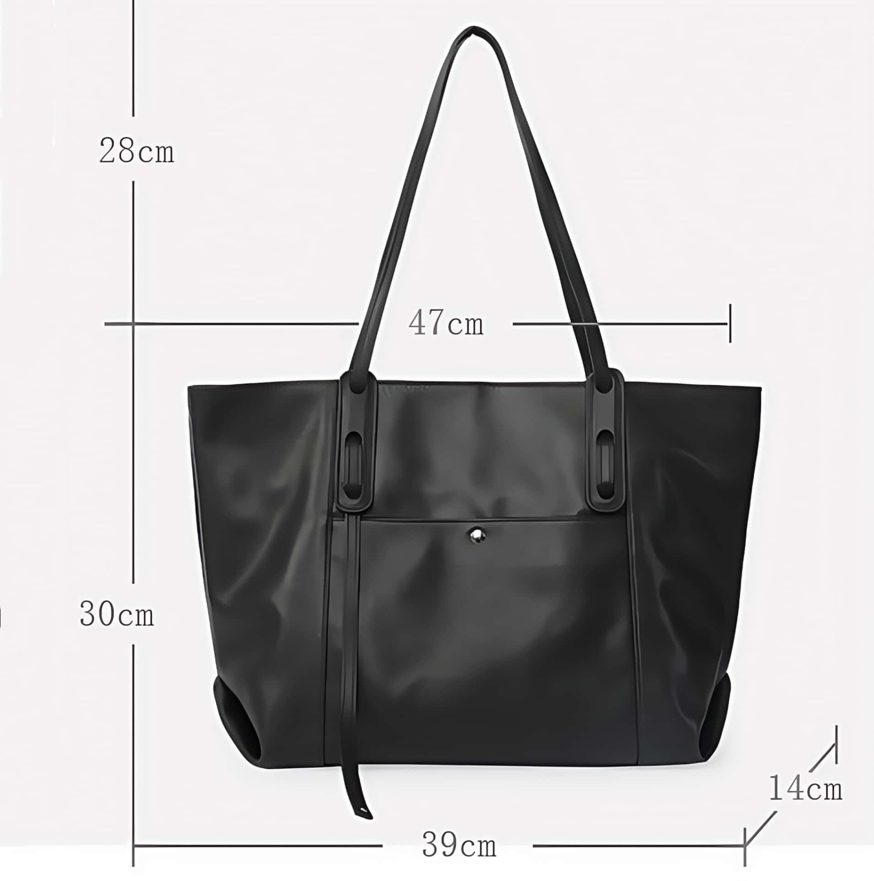 優雅な天然牛革トートバッグ|通勤・旅行に最適な大容量デザイン