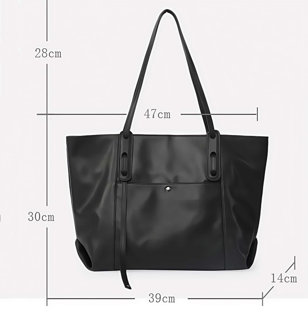 優雅な天然牛革トートバッグ|通勤・旅行に最適な大容量デザイン