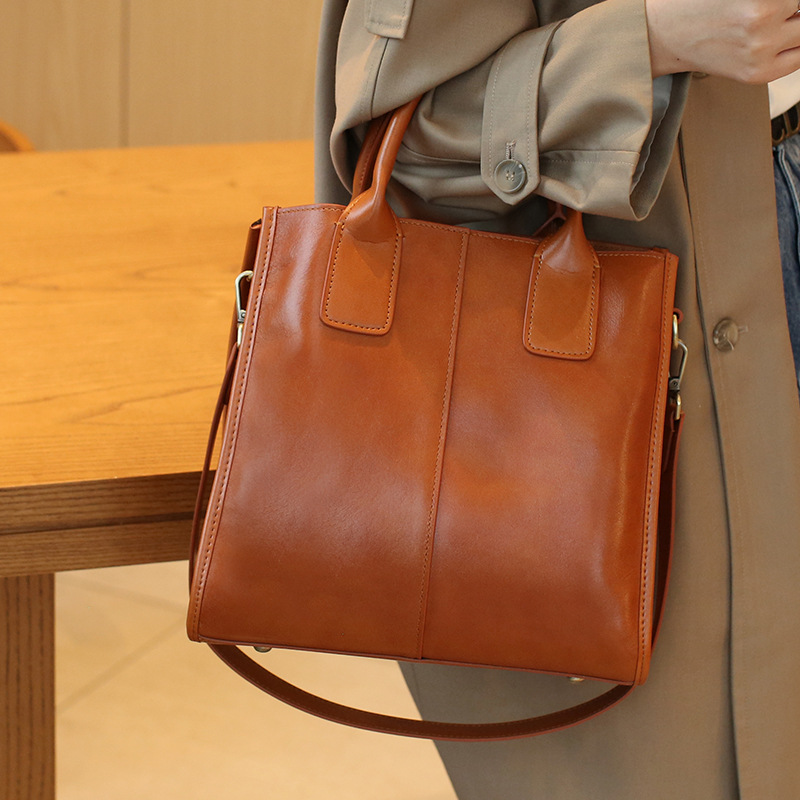 植物タンニン鞣しの牛革|ショルダーバッグ|ハンドバッグ|牛革トートバッグ 