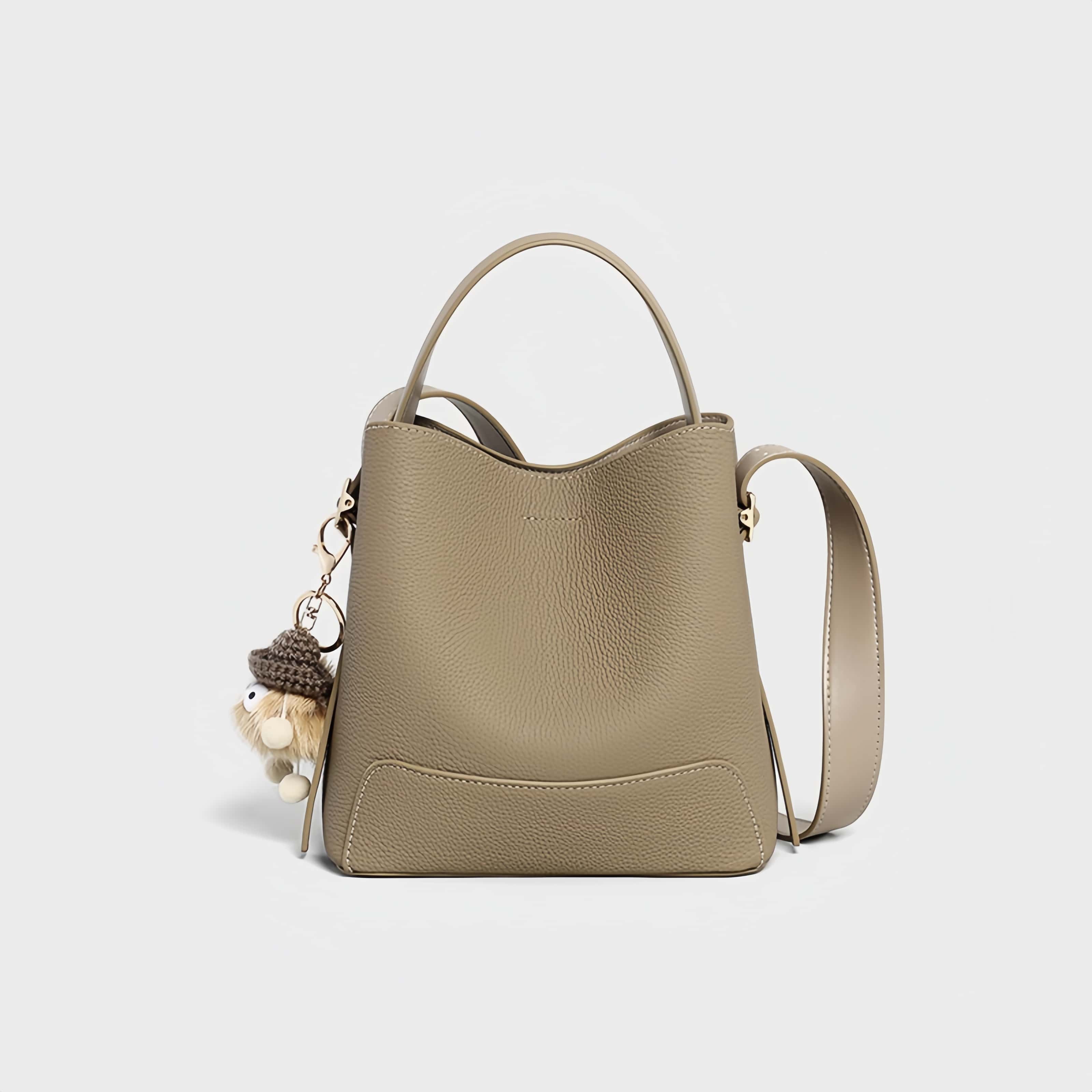 3WAY•厚みのある柔らかい天然牛革ハンドバッグ•牛革ショルダーバッグ•2本の肩ベルト