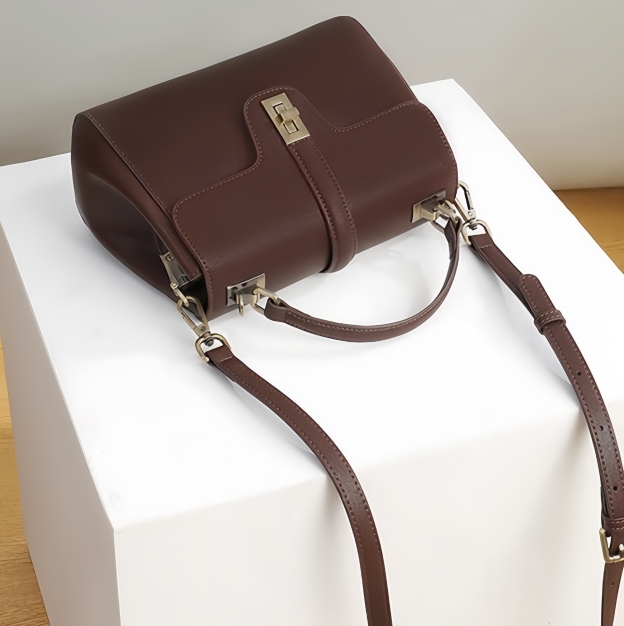 優雅な雰囲気 ！※茶※3WAY※天然牛革ハンドバッグ※牛革ショルダーバッグ