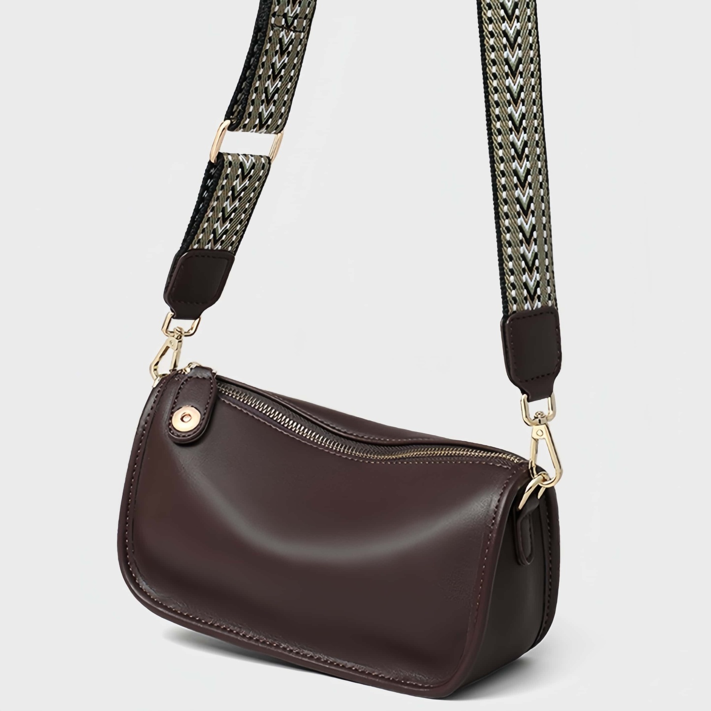 新作！•茶•3WAY•天然牛革ショルダーバッグ•ショルダーストラップが2本付属