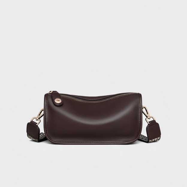 新作！•茶•3WAY•天然牛革ショルダーバッグ•ショルダーストラップが2本付属