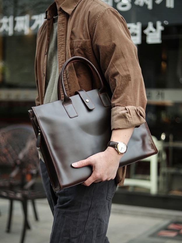 天然の牛革ビジネス・才フィスバッグ、斜ショルダーバッグ ST3098221HD