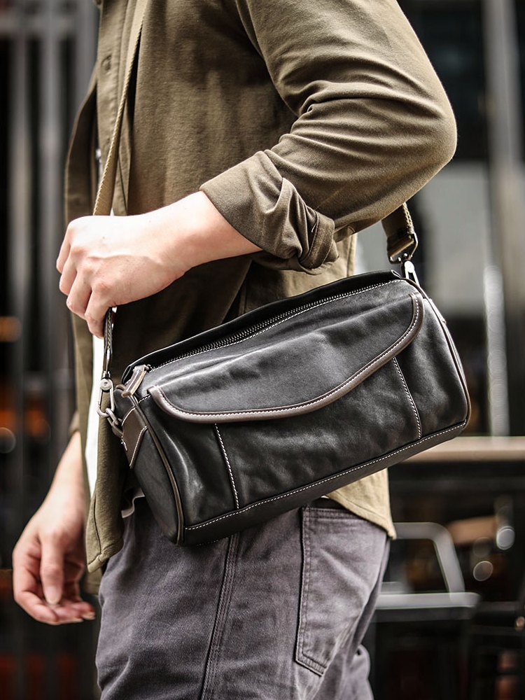 植物タンニン鞣しの天然牛革斜ショルダーバッグ、クラッチバッグXK3086521HD