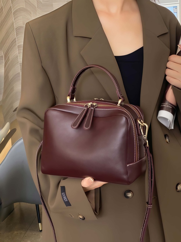 おしゃれで素敵 ！※黒|コーヒー|グレー|3色※3WAY※天然牛革ハンドバッグ※牛革ショルダーバッグ※2本の肩ベルトを付属