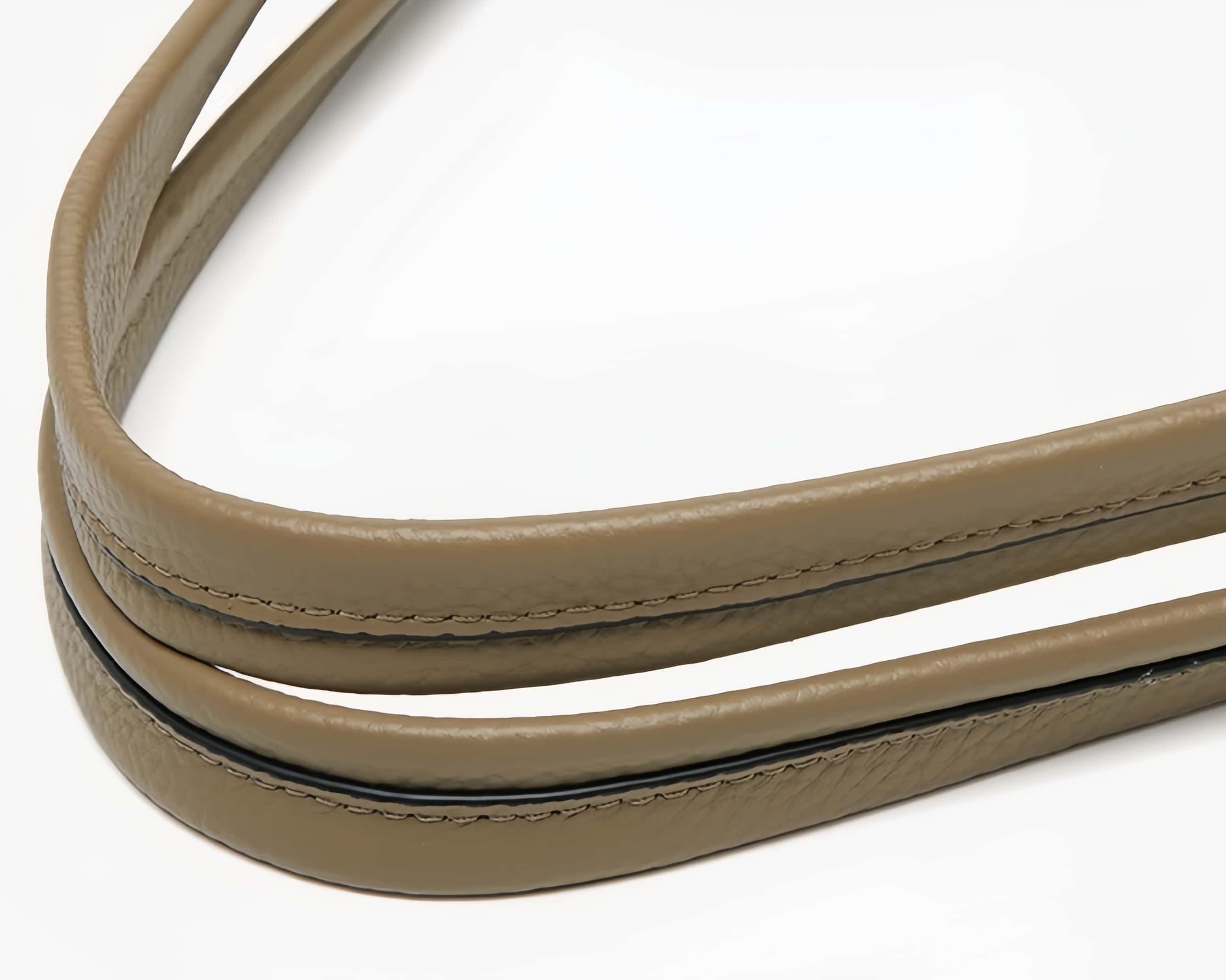 華やか！♦カーキ|黒♦2色♦厚みのある柔らかい天然牛革トートバッグ♦牛革ショルダーバッグ