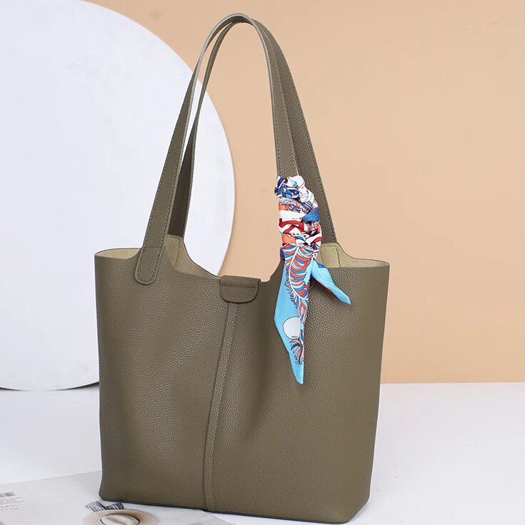 4色通勤バッグ|牛革トートバッグ|牛革ショルダーバッグ|外袋+内袋組み合わ|A4 サイズに対応