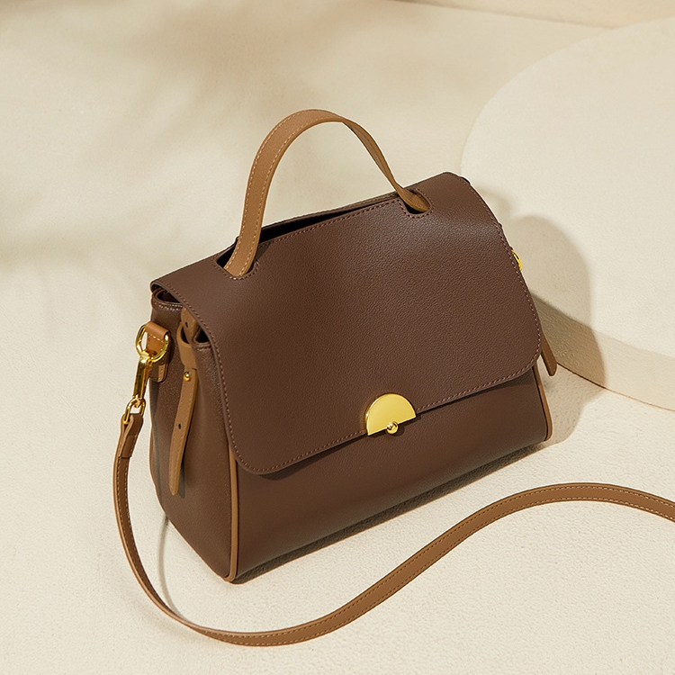 おしゃれで素敵 ！|3WAY|カーキ|乳白|茶|3色|天然牛革ハンドバッグ|牛革斜ショルダーバッグ