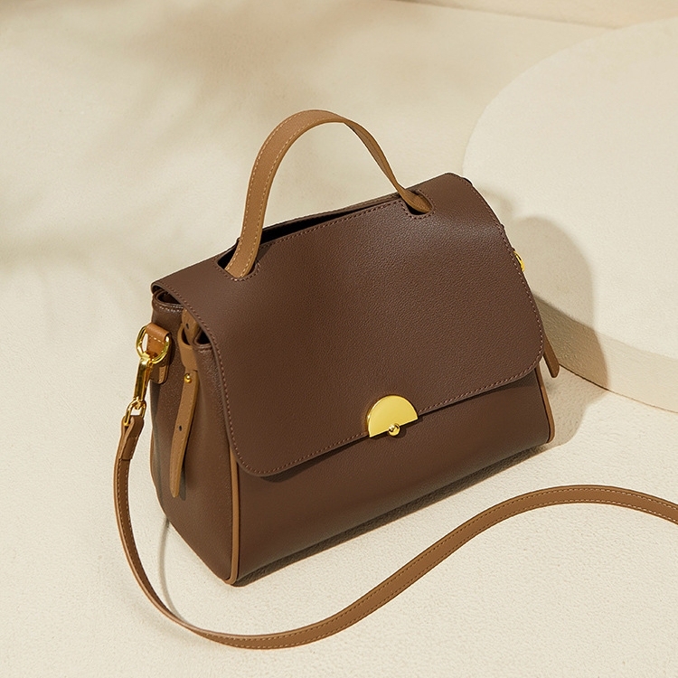 おしゃれで素敵 ！|3WAY|カーキ|乳白|茶|3色|天然牛革ハンドバッグ|牛革斜ショルダーバッグ