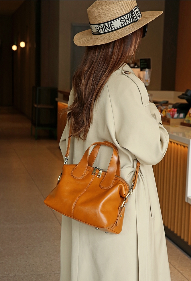 NEW ! •5色•天然牛革ハンドバッグ•牛革ショルダーバッグ•2本の肩ベルトを付属