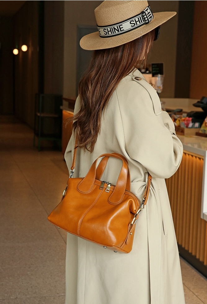 NEW ! •5色•天然牛革ハンドバッグ•牛革ショルダーバッグ•2本の肩ベルトを付属