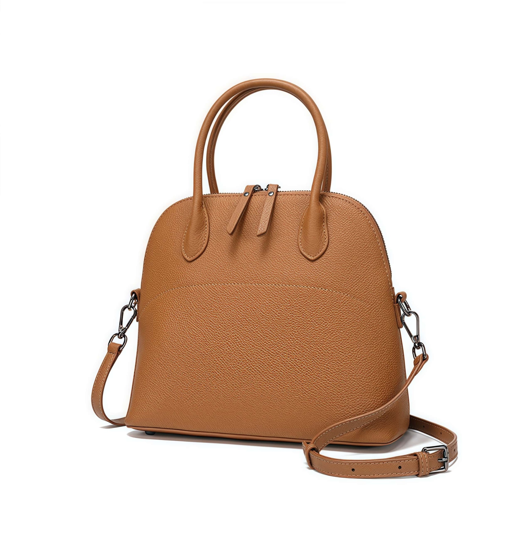 繊細なデザイン ！•カラメル/グレー/黒/3色•天然牛革ハンドバッグ•牛革ショルダーバッグ