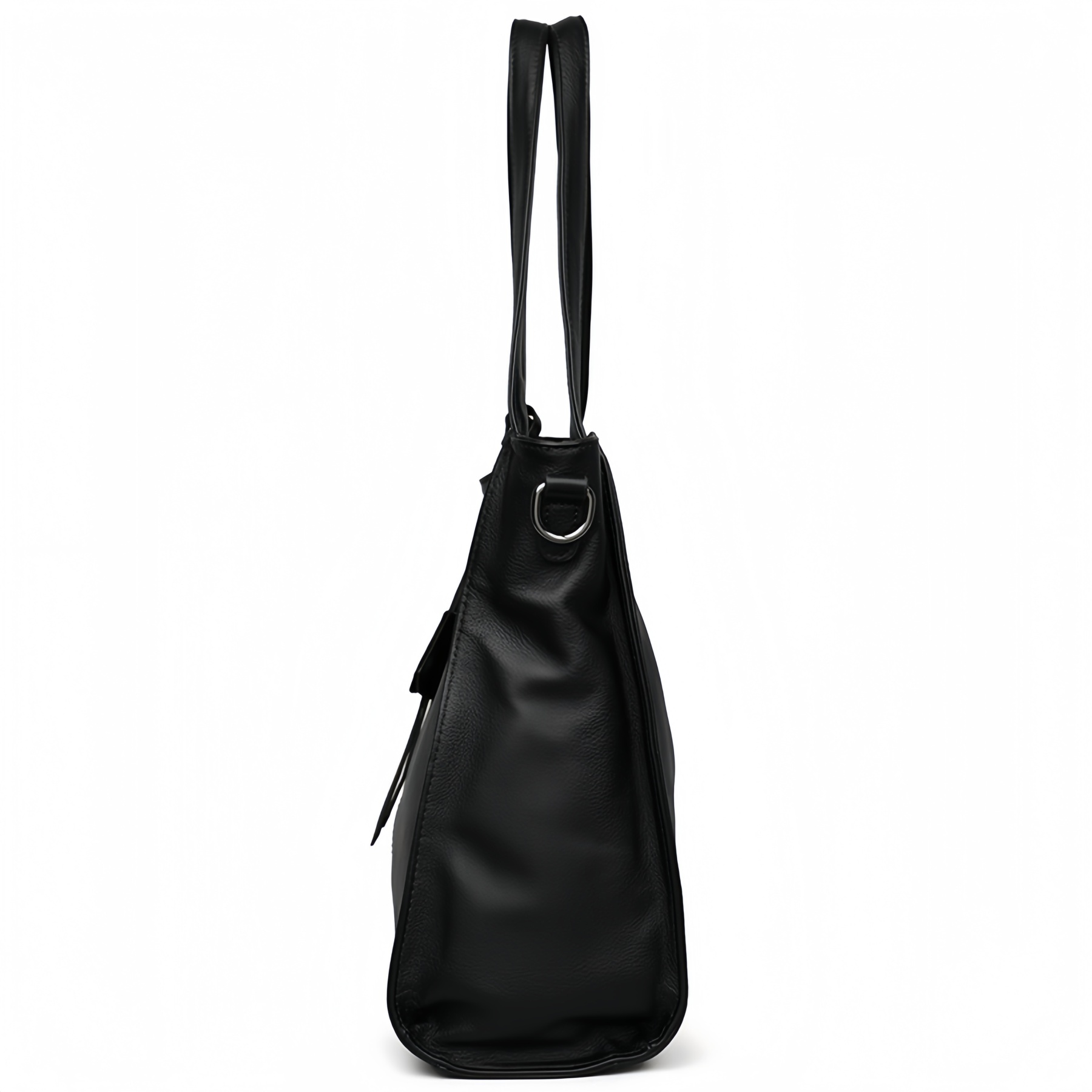 NEW ! •黒|濃い暗マゼンタ|グレー|3色•厚手な軟めな牛革ハンドバッグ•牛革トートバッグ•大容量•通勤や旅行に最適