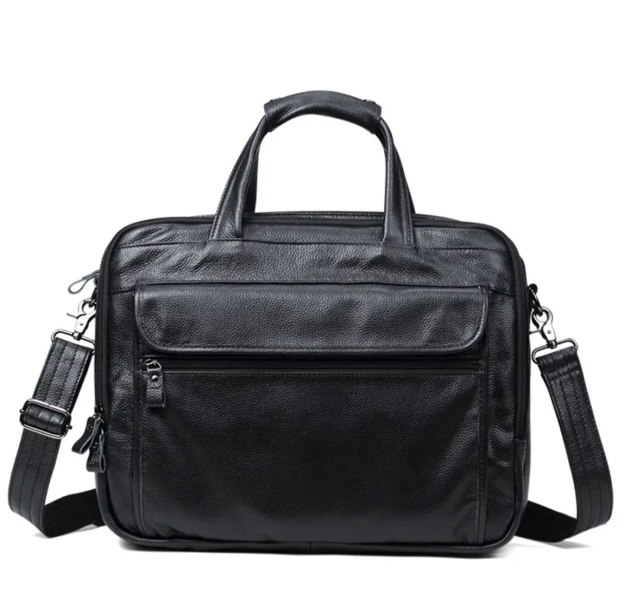15.6インチ本革ラップトップバッグ