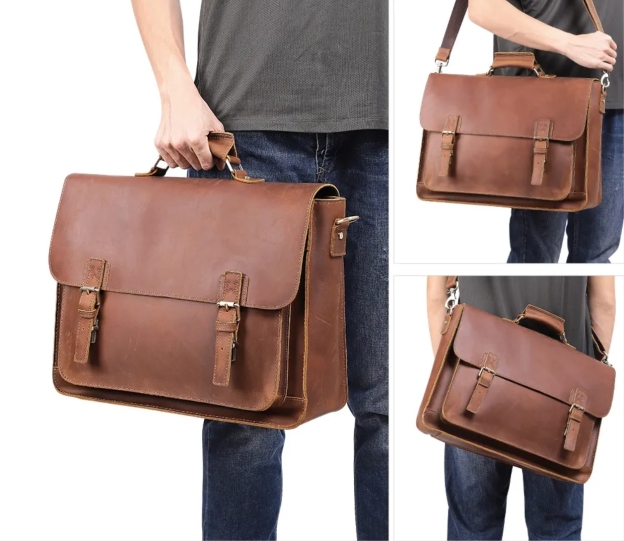 17インチ牛革の男性のブリーフケース