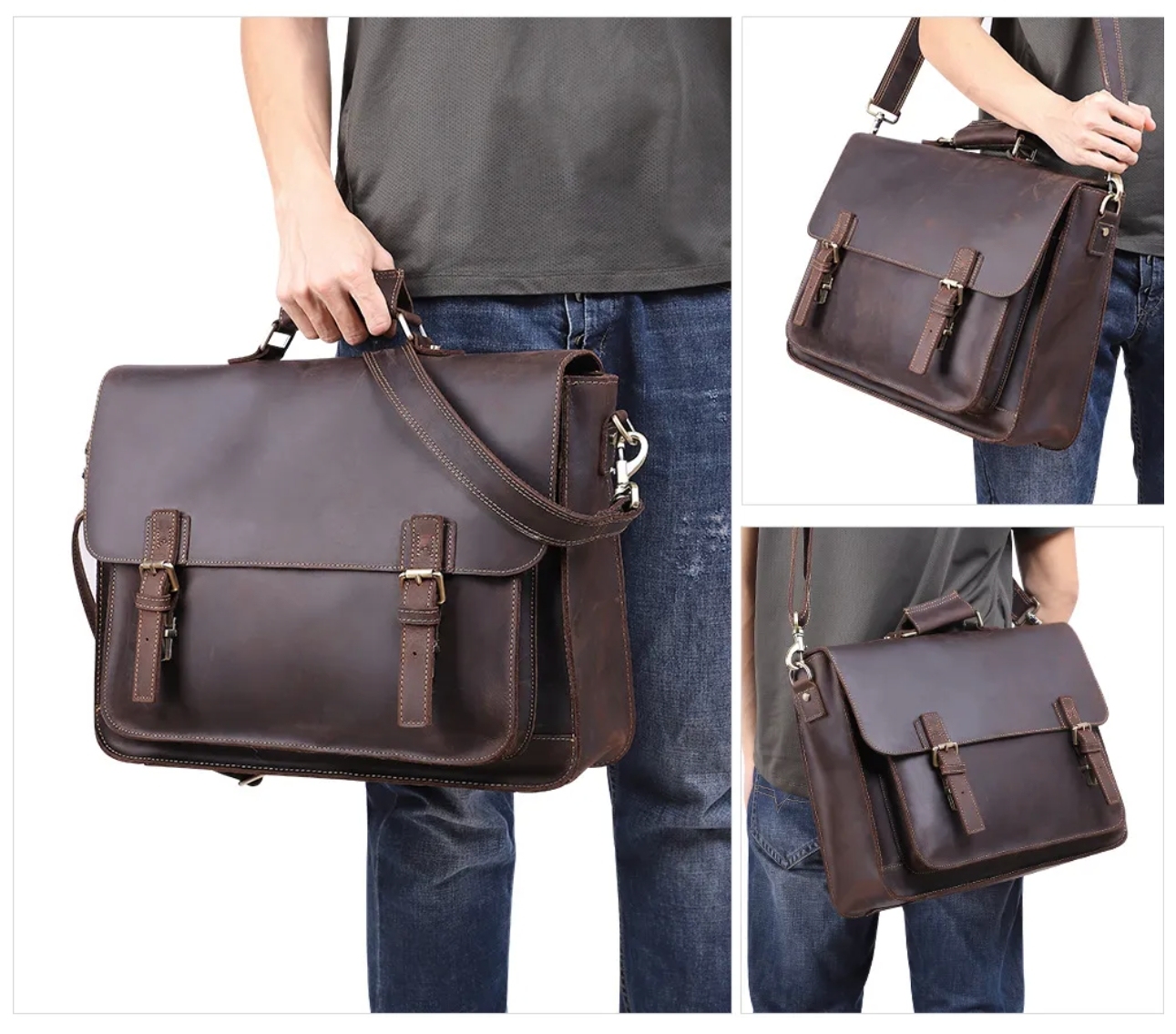 17インチ牛革の男性のブリーフケース