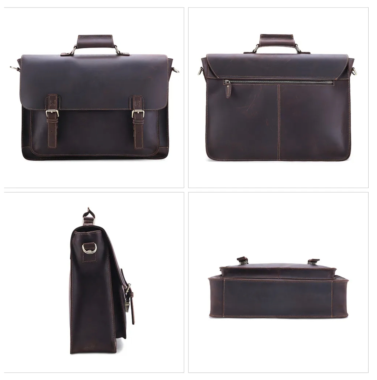 17インチ牛革の男性のブリーフケース