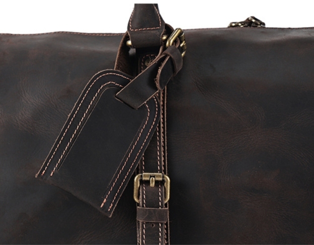 行李包大容量批发疯马皮男包旅行包男款斜挎行李袋真皮手提旅行袋