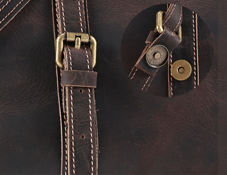 行李包大容量批发疯马皮男包旅行包男款斜挎行李袋真皮手提旅行袋