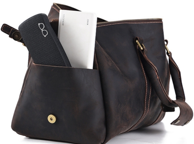 行李包大容量批发疯马皮男包旅行包男款斜挎行李袋真皮手提旅行袋