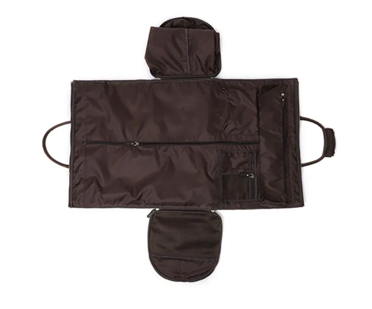 旅行包干湿分离可折叠真皮行李包带独立鞋仓旅行袋疯马皮行李袋