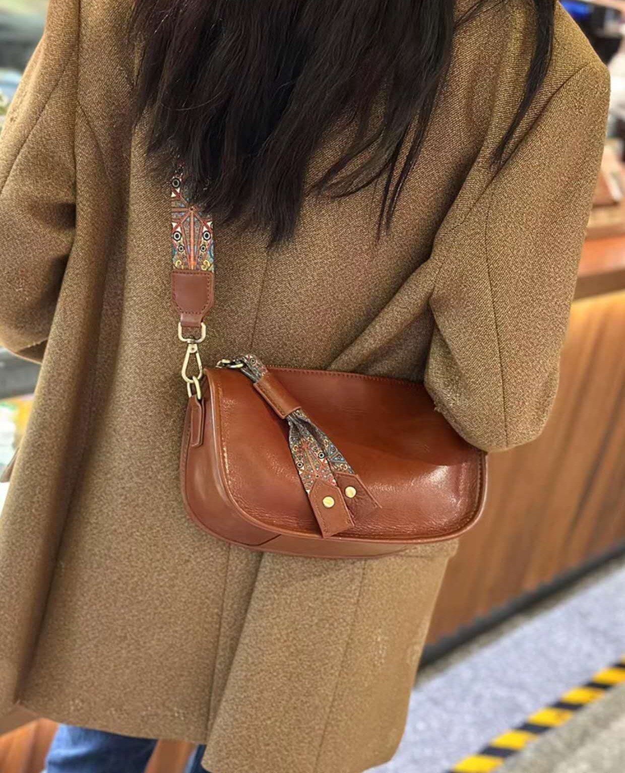 レザーバッグ|2WAY|5色|植物鞣し天然牛革ショルダーバッグ|サコッシュ